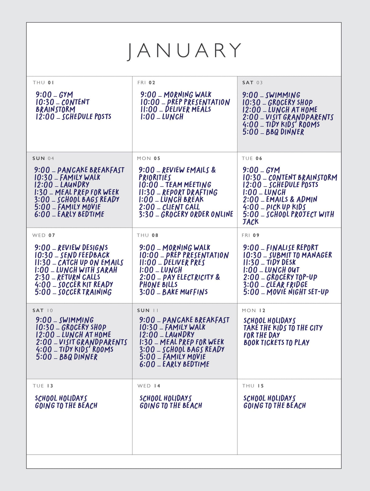 2027 Busy Big Box Wall Planner. Preorder