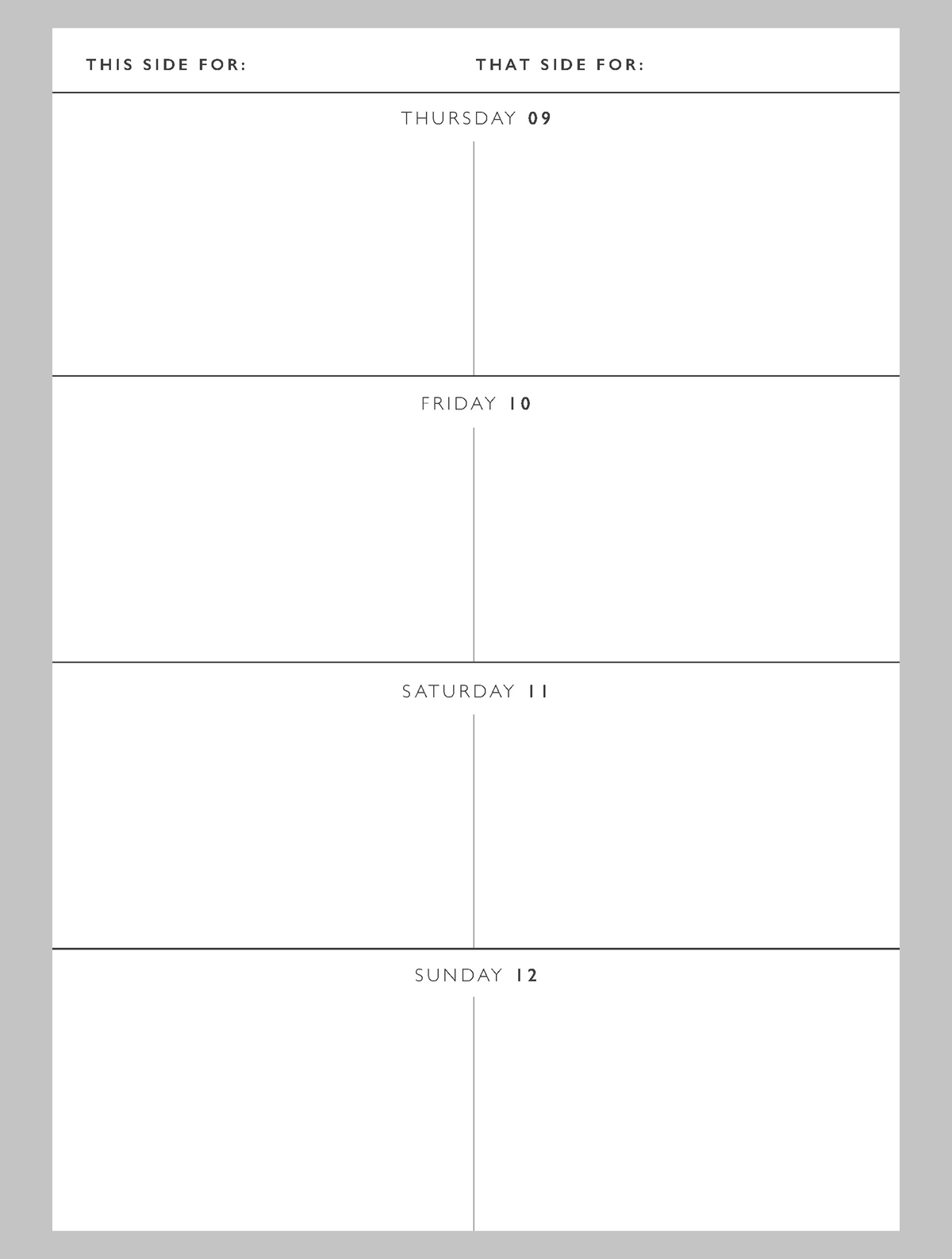 2025 Weekly Planner. Forest