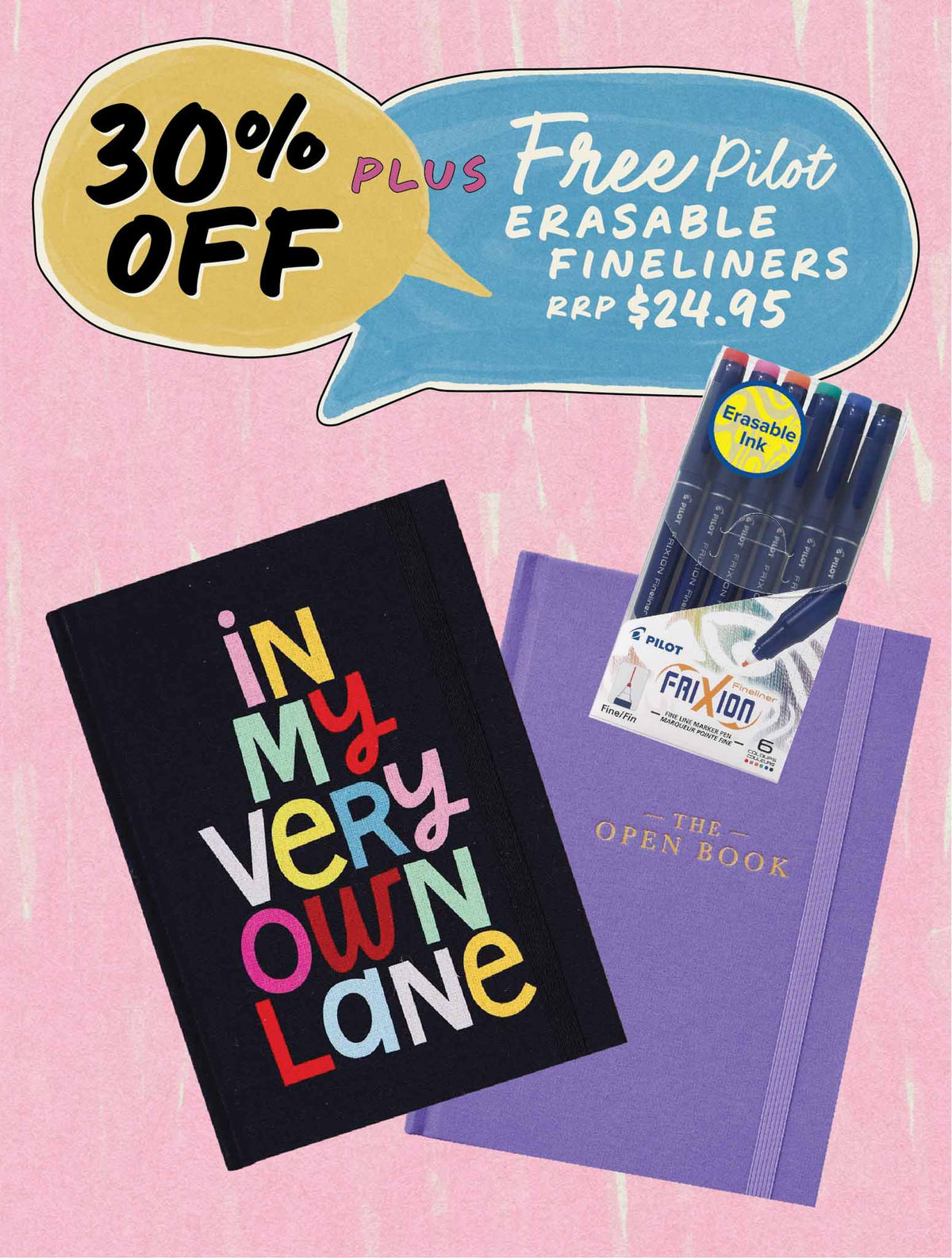 2025 Weekly Planner In My Lane + Open Book Violet Bundle + FREE PEN PACK!