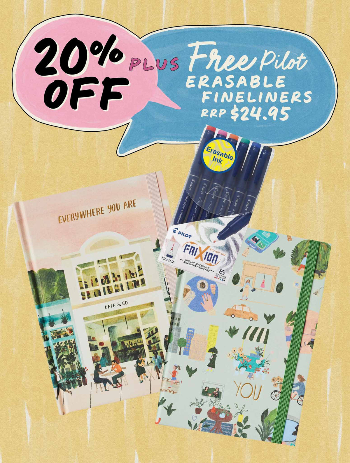 Lined Journal You + Everywhere Bundle + FREE PEN PACK!