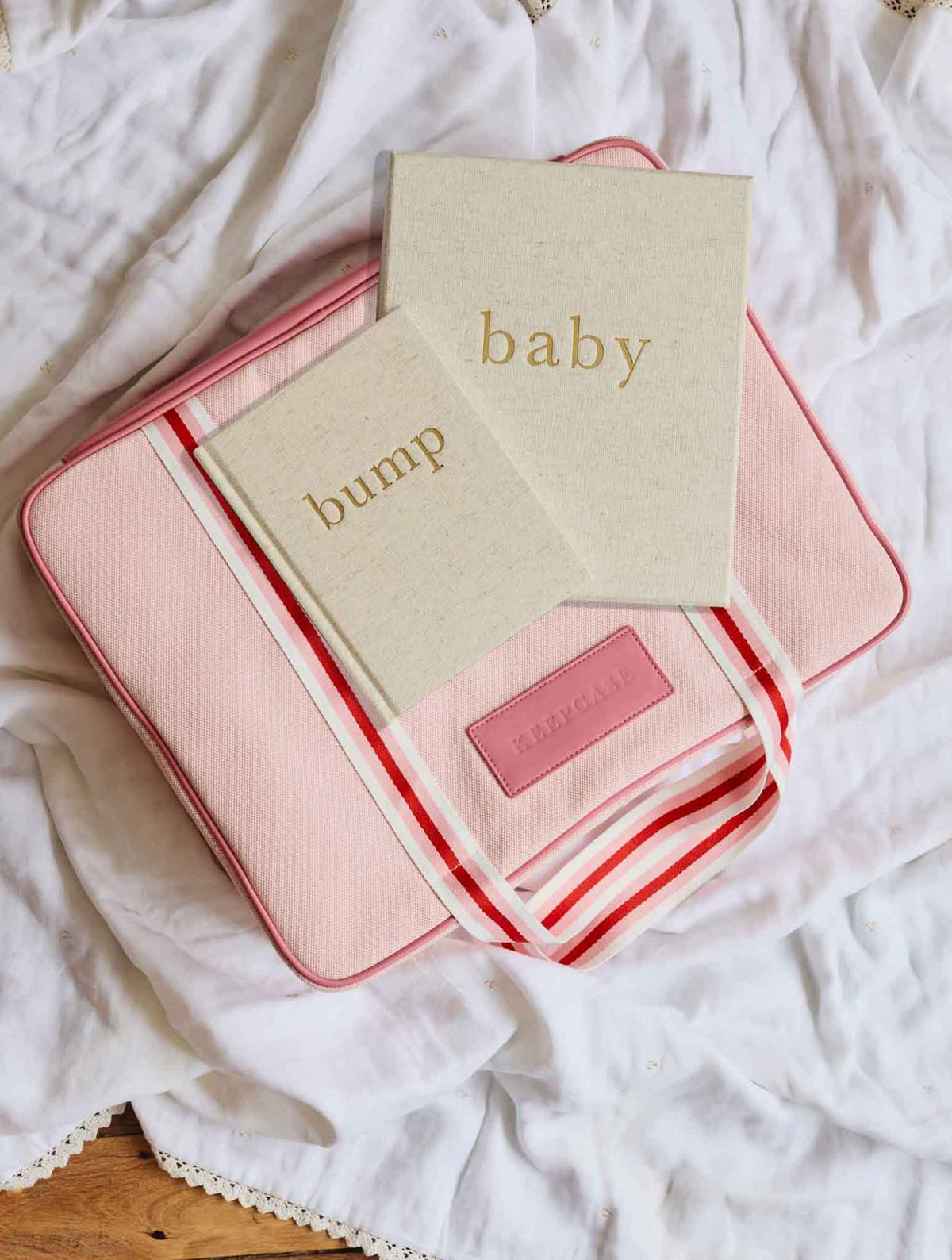 Keepcase Pink, Bump + Baby First Year Oatmeal Bundle