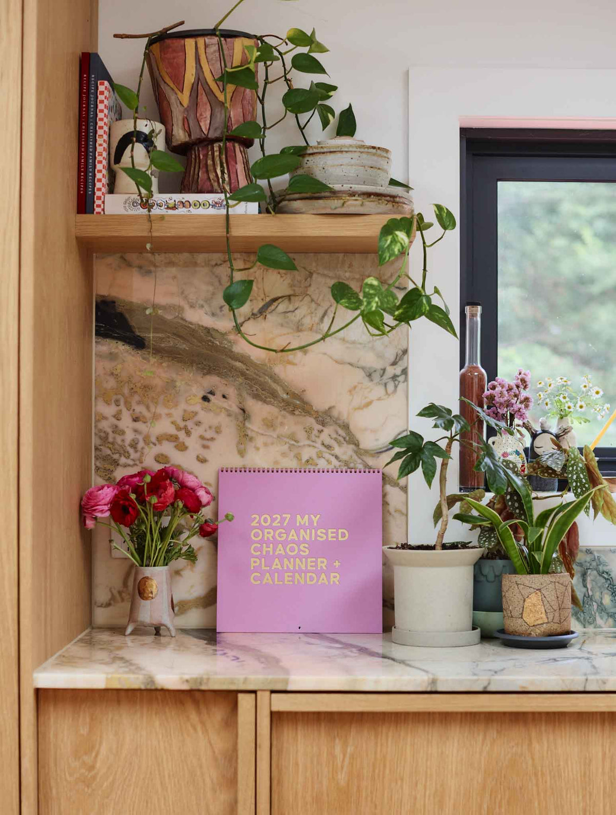 2027 Linen Planner & Calendar. Pink. Preorder