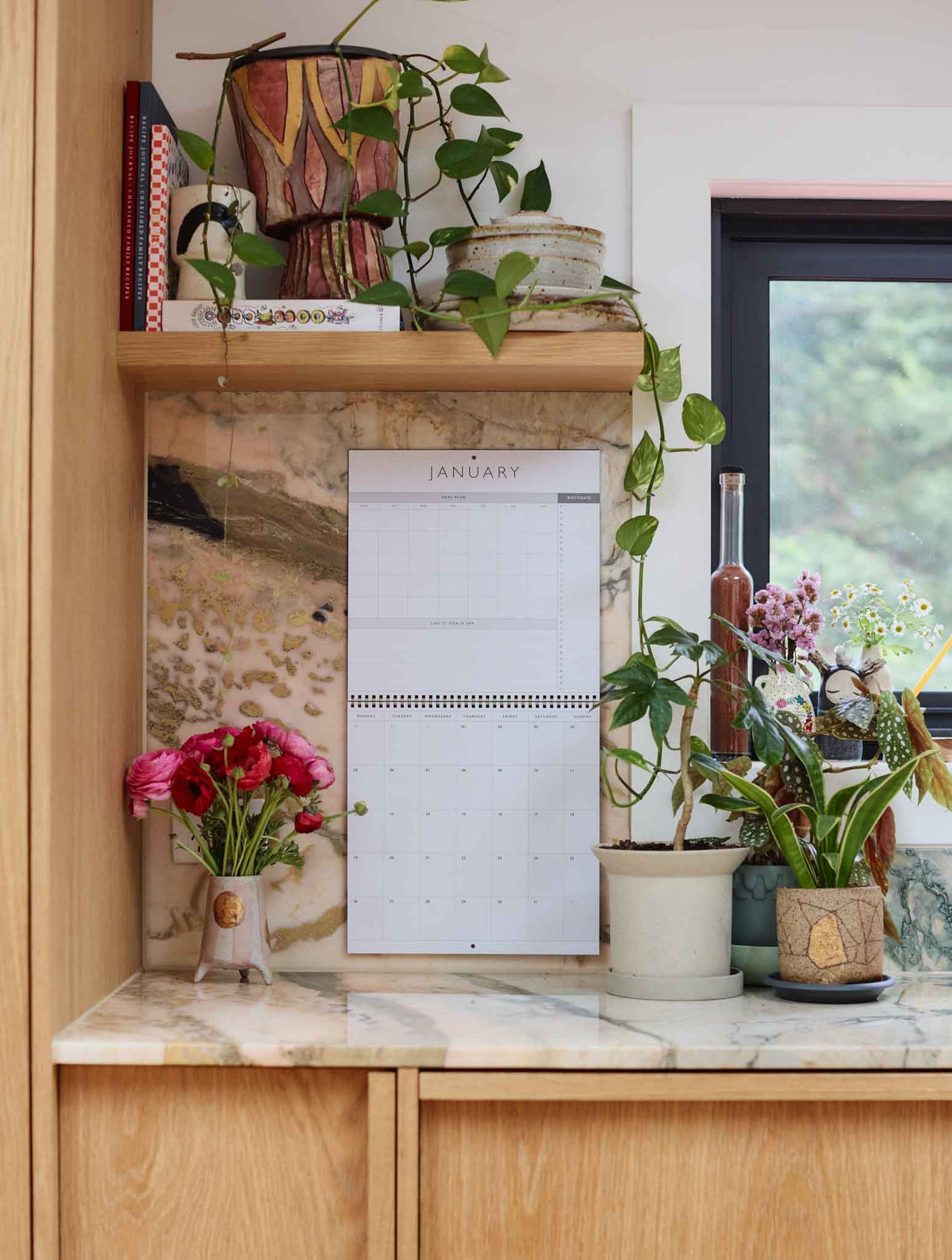 2027 Linen Planner & Calendar. Pink. Preorder