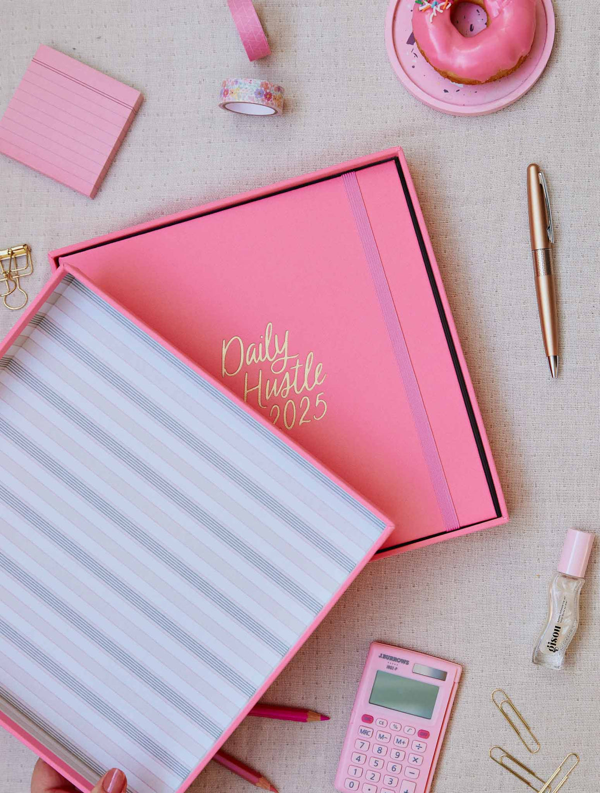 2025 Daily Hustle Planner. Pink