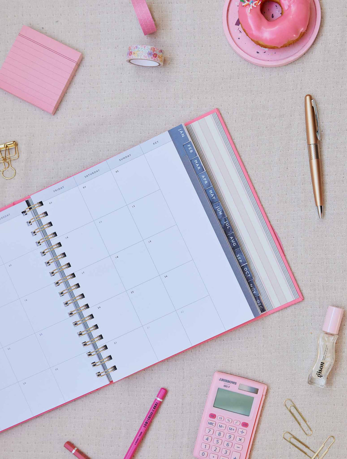 2025 Daily Hustle Planner. Pink