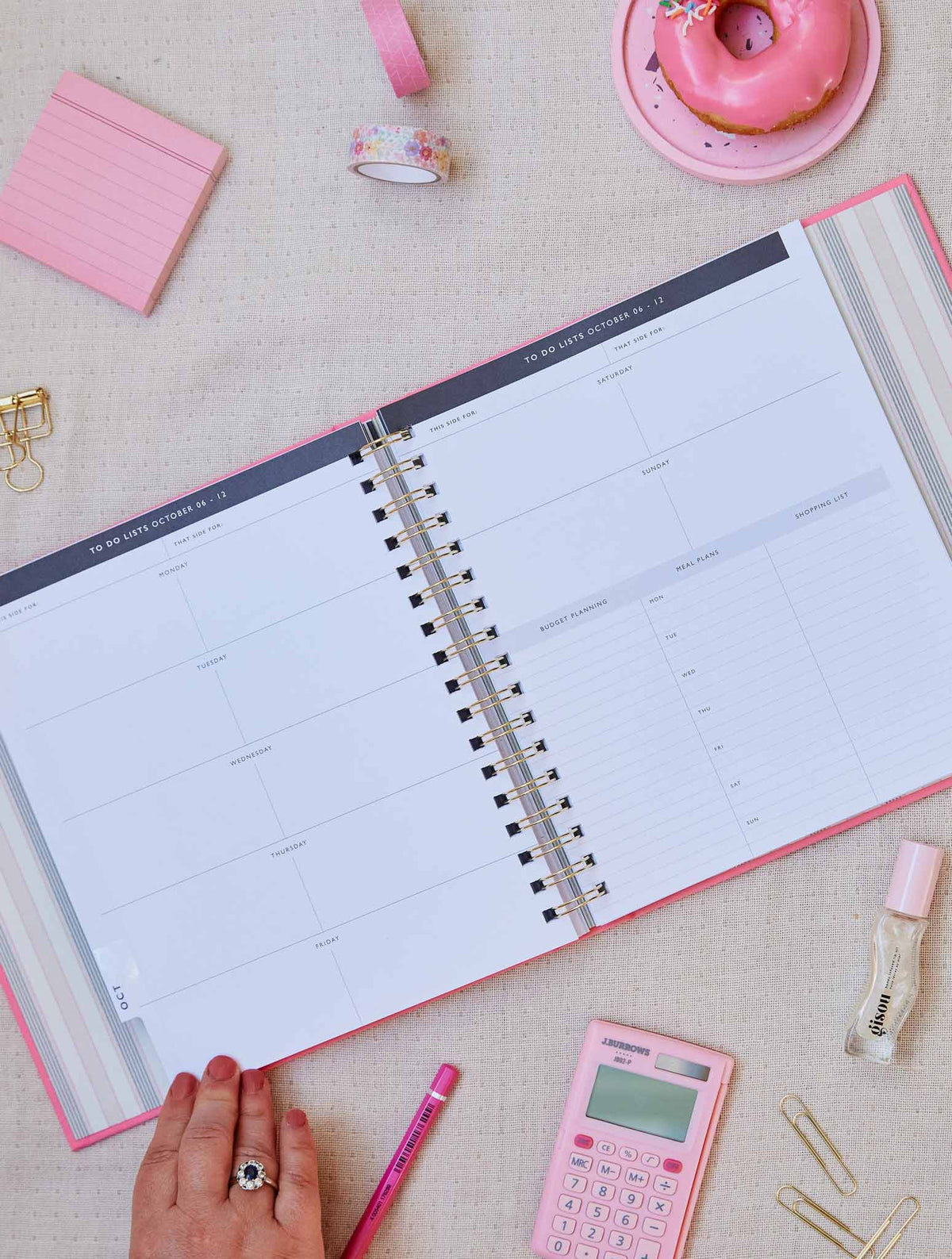 2025 Daily Hustle Planner. Pink