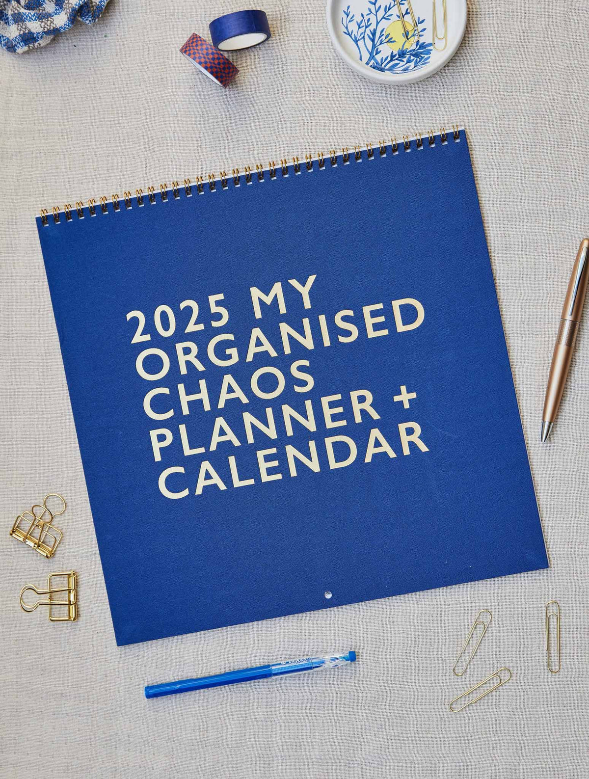 2025 Linen Planner &amp; Calendar. Indigo. Preorder