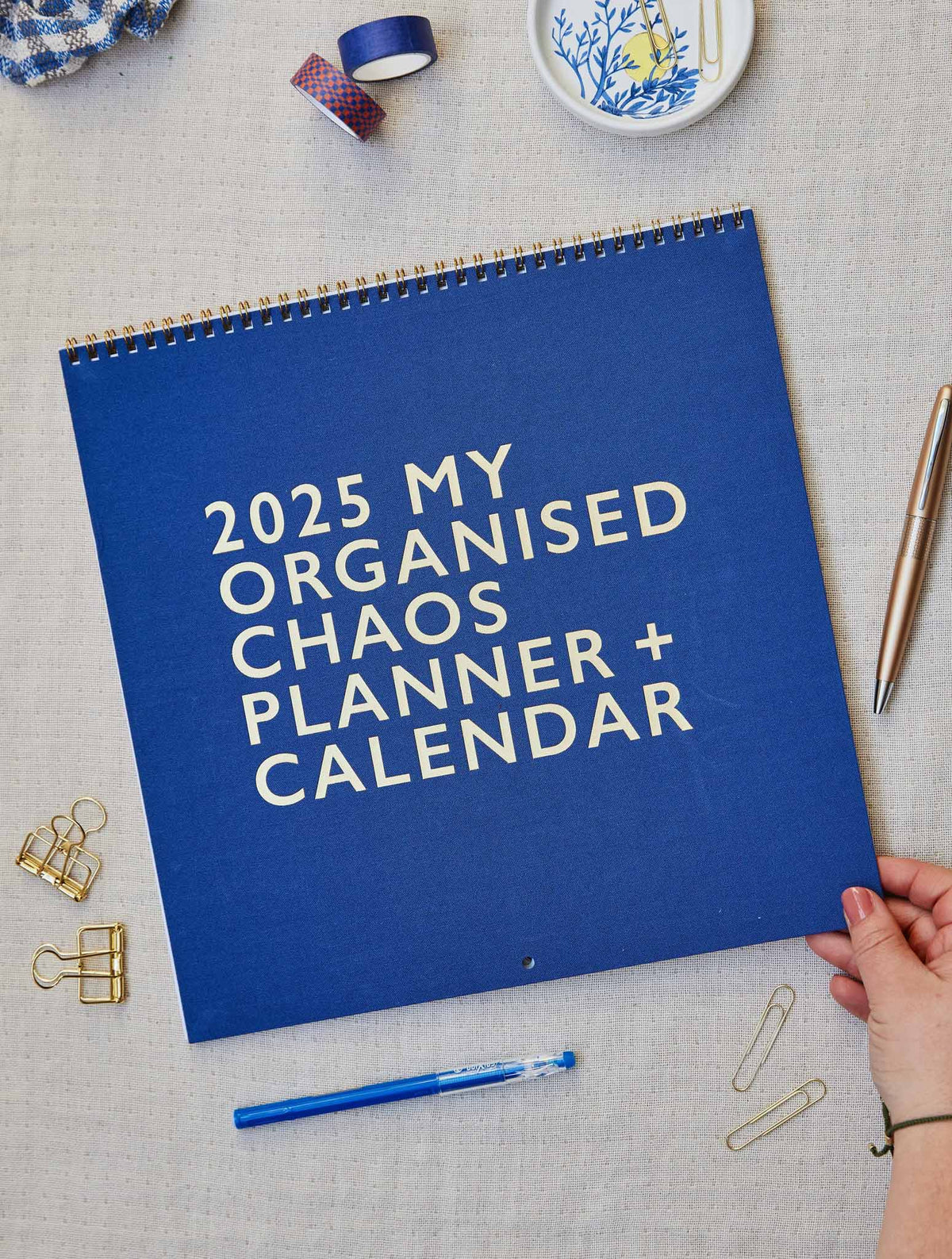 2025 Linen Planner &amp; Calendar. Indigo. Preorder