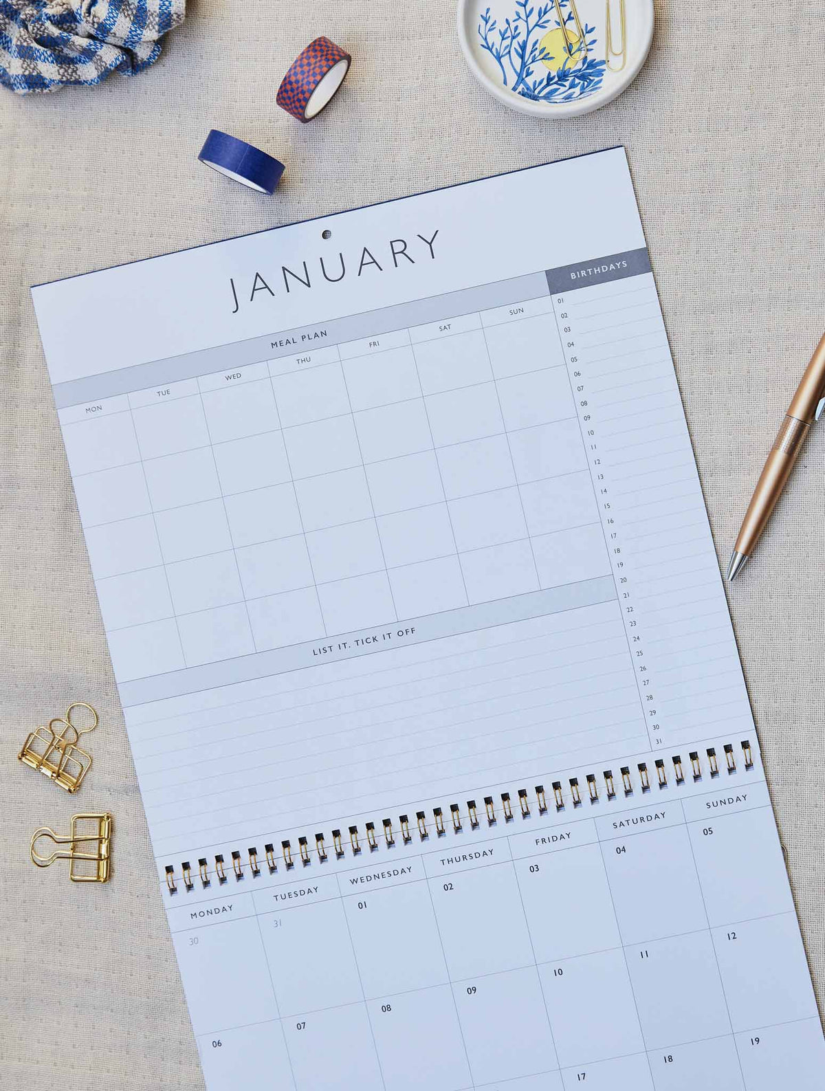 2025 Linen Calendar + Weekly Planner In My Lane Bundle + FREE GIFT!