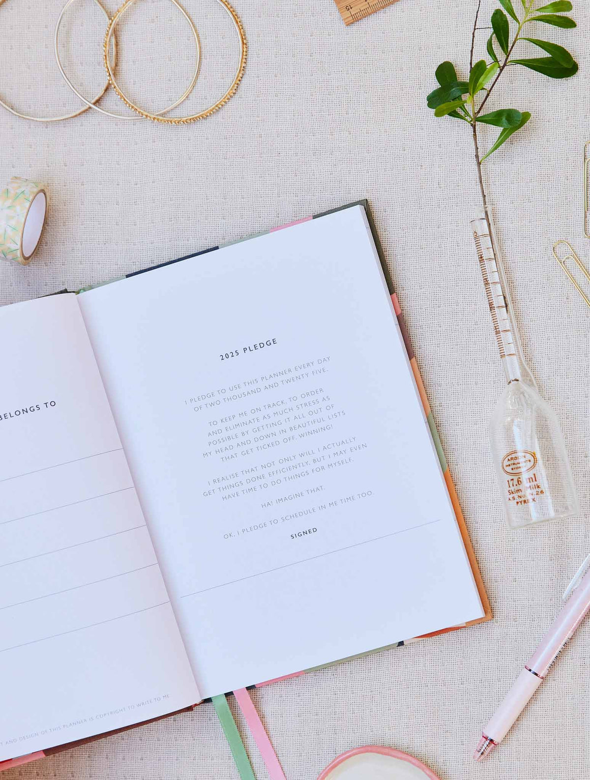 2025 Weekly Planner Peony + Open Book Violet Bundle + FREE PEN PACK!