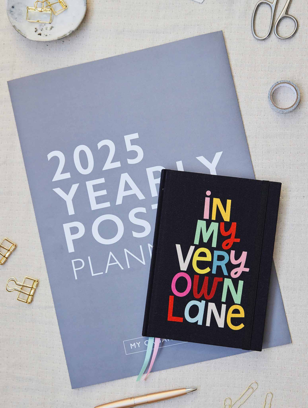 2025 Yearly Poster + Weekly Planner In My Lane Bundle + FREE GIFT!