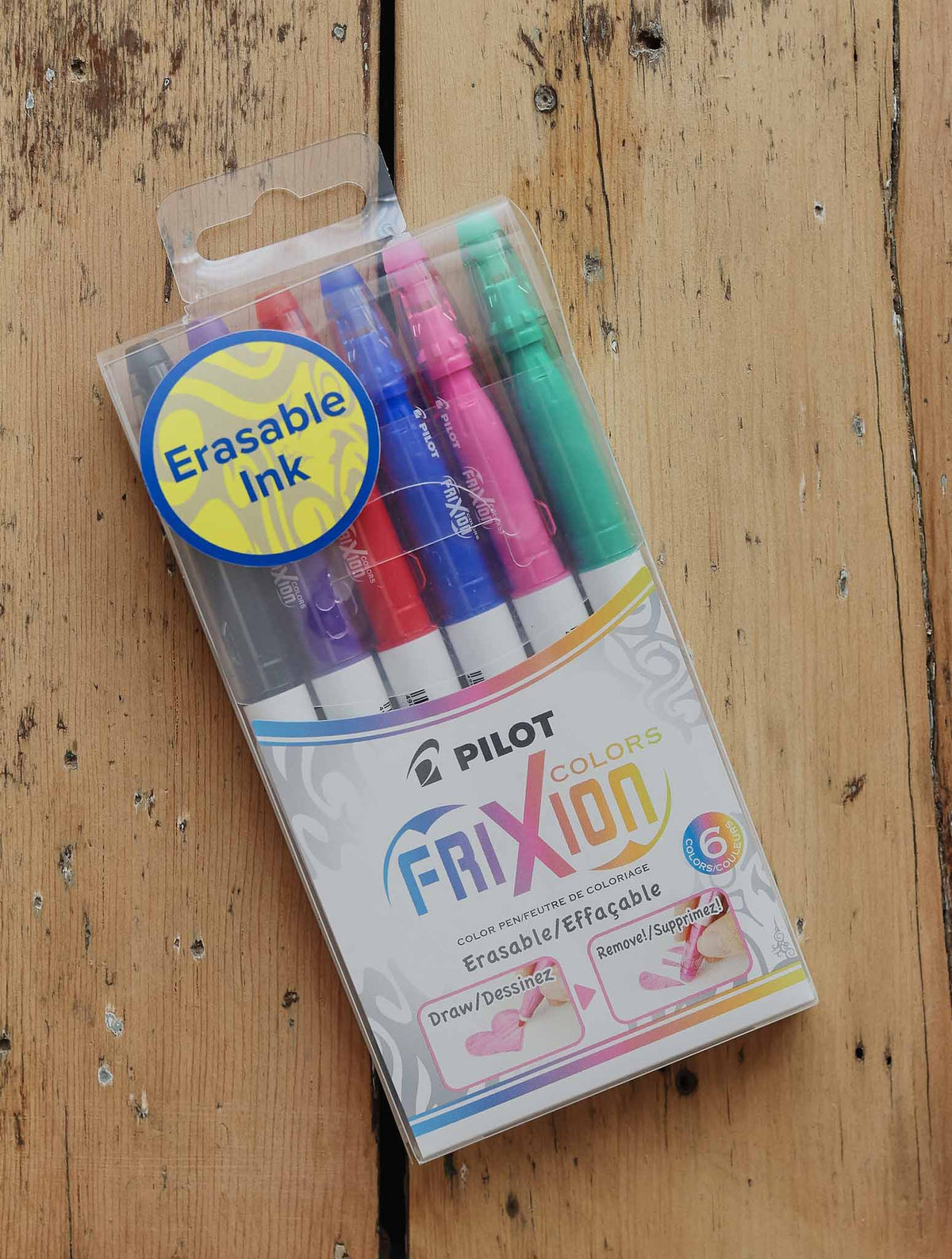 Pilot Frixion Colour Erasable Markers 6 Pack Assorted