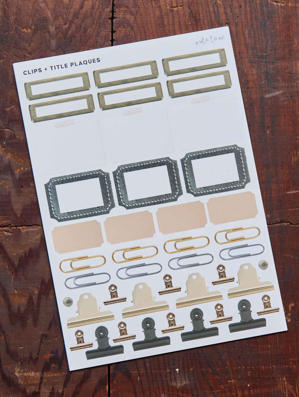 Clips + Title Plaque Stickers Pack. Preorder
