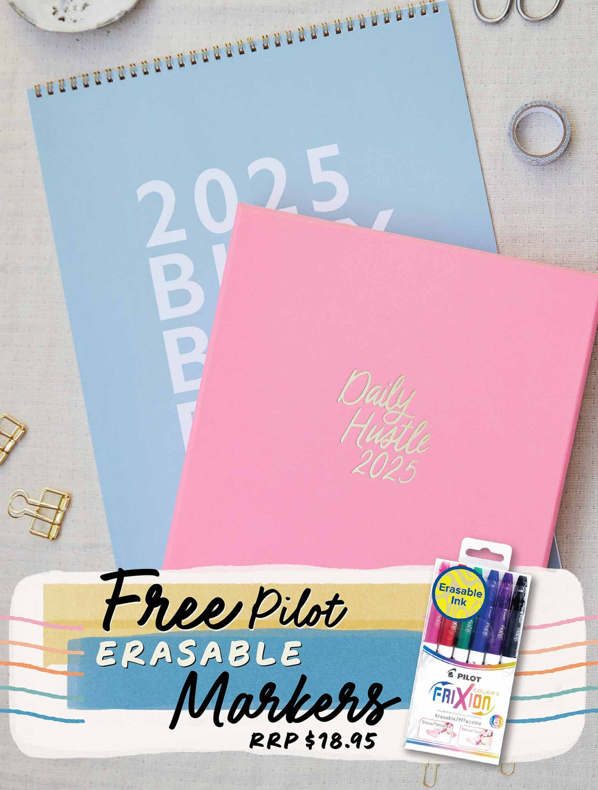 2025 Big Box + Daily Hustle Planner Bundle + FREE GIFT!