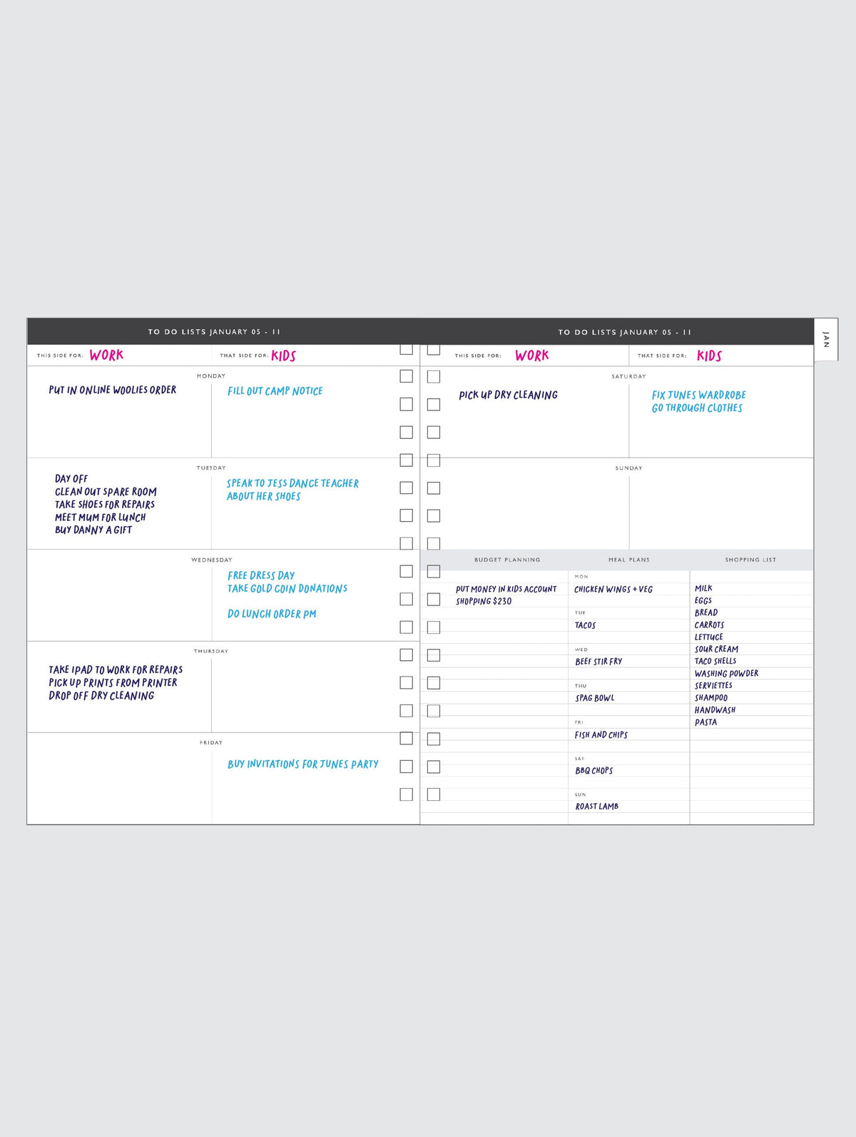 2027 Daily Hustle Planner. Pink. Preorder