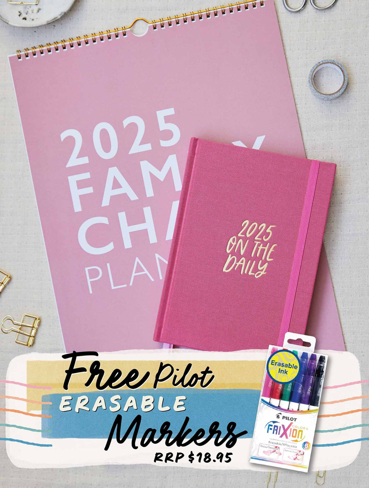 2025 Family Chaos + On The Daily Planner Bundle + FREE GIFT!