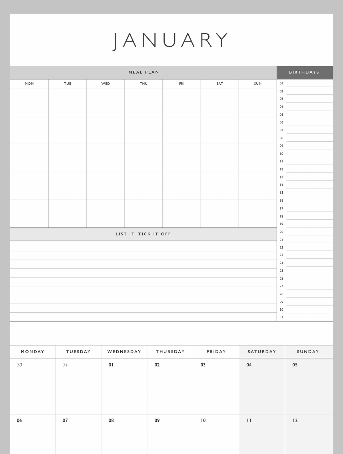 2025 Linen Calendar + Daily Hustle Planner Bundle + FREE GIFT!