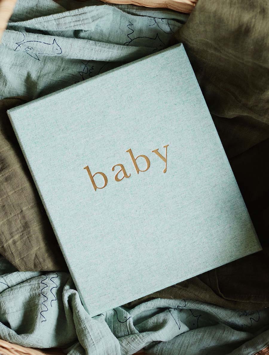 My First Year Baby Journal - Seafoam - Write To Me US