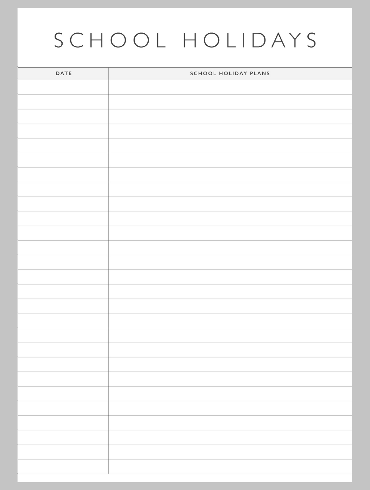 2025 Family Chaos Planner