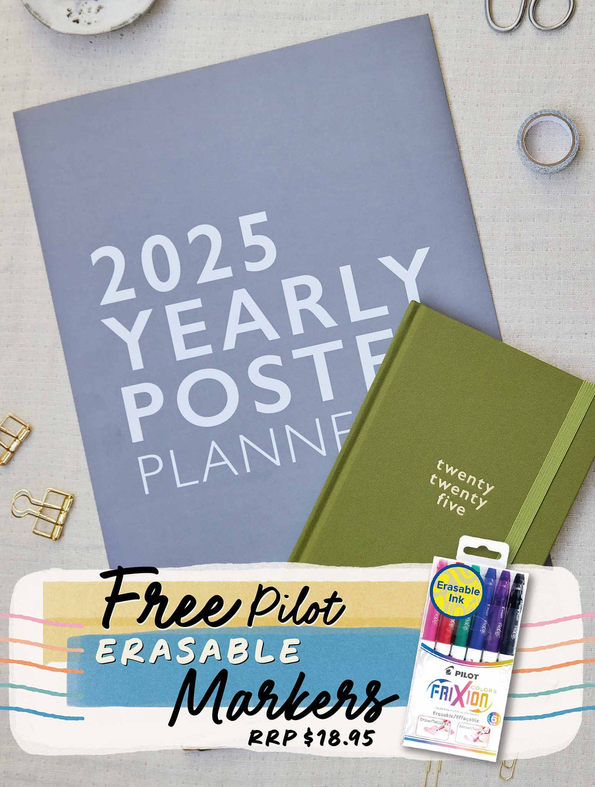 2025 Yearly Poster + Weekly Planner Forest Bundle + FREE GIFT!