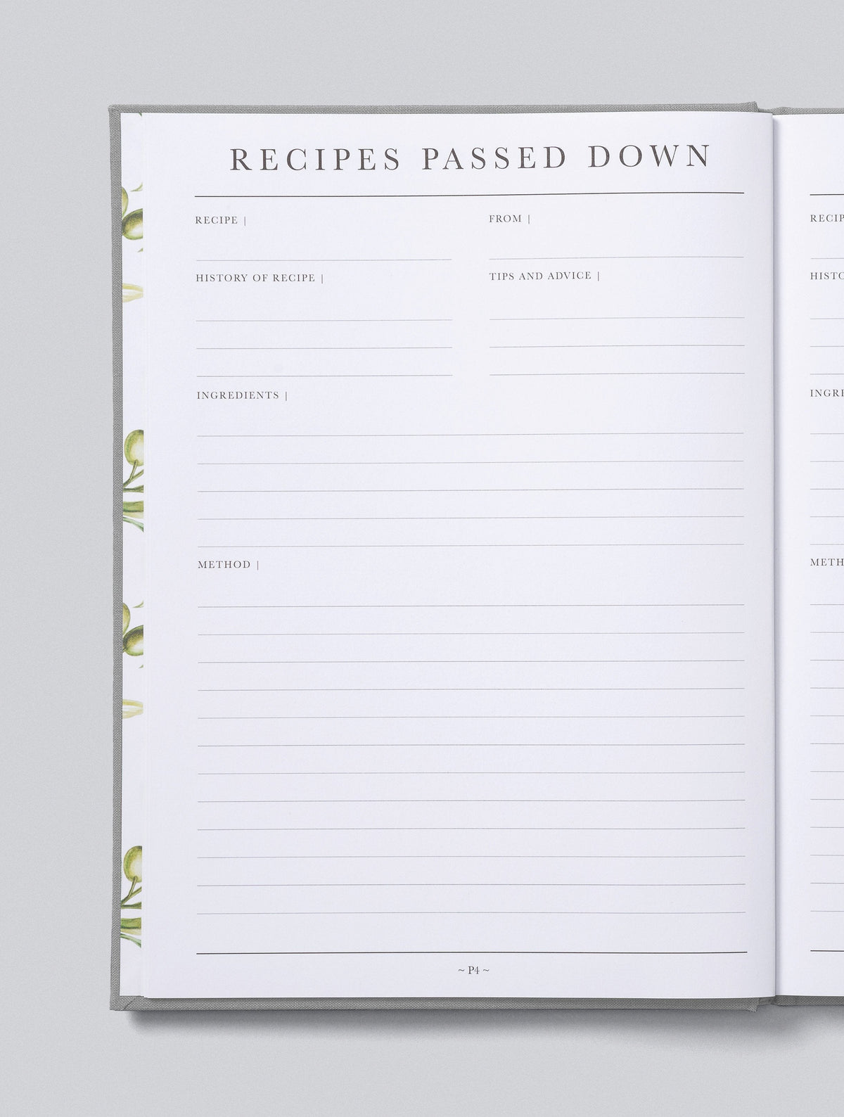 Our Family Recipes-Blank Keepsake Recipe Journal/Book New