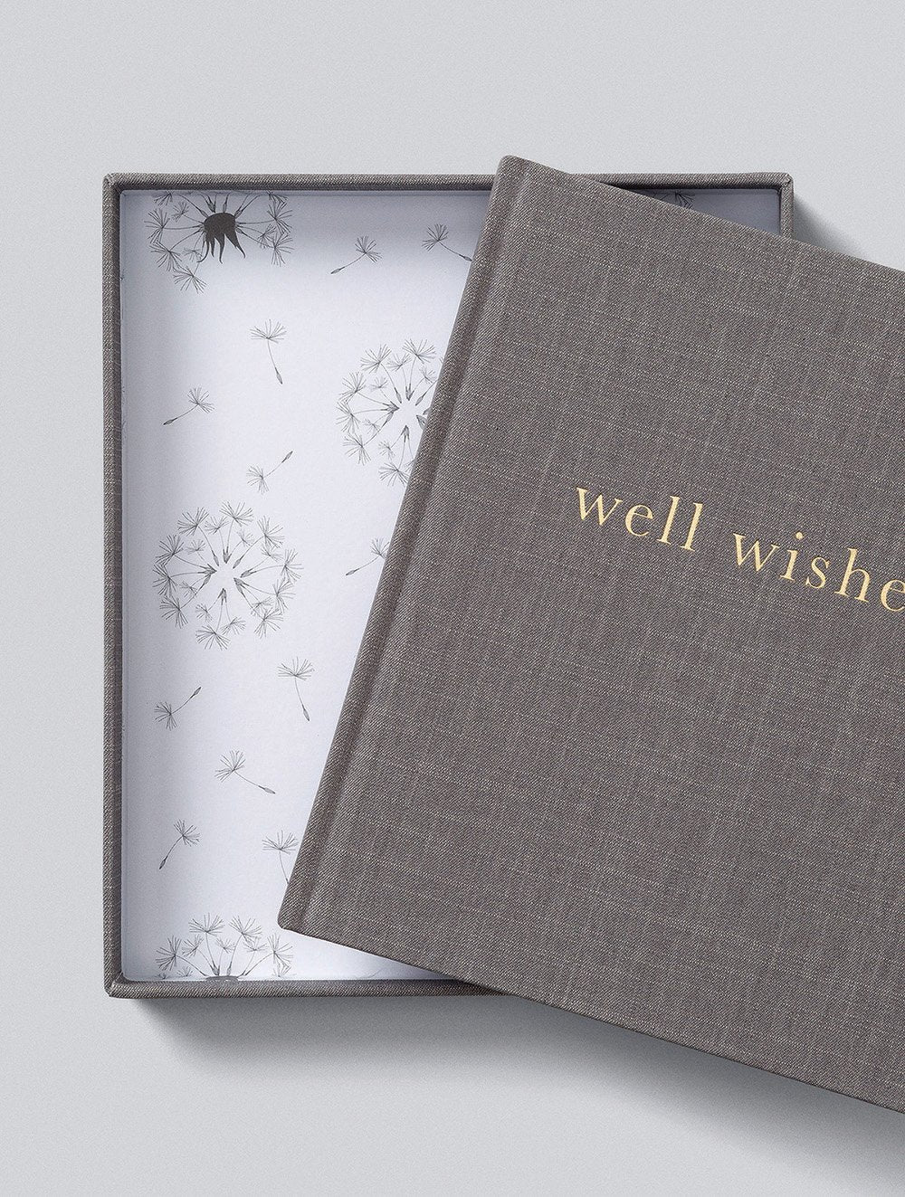 Well Wishes. Guest Book. Grey
